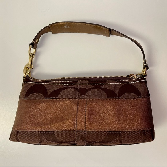 COACH SIGNATURE STRIPE SMALL HOBO BAG - Picture 2 of 3